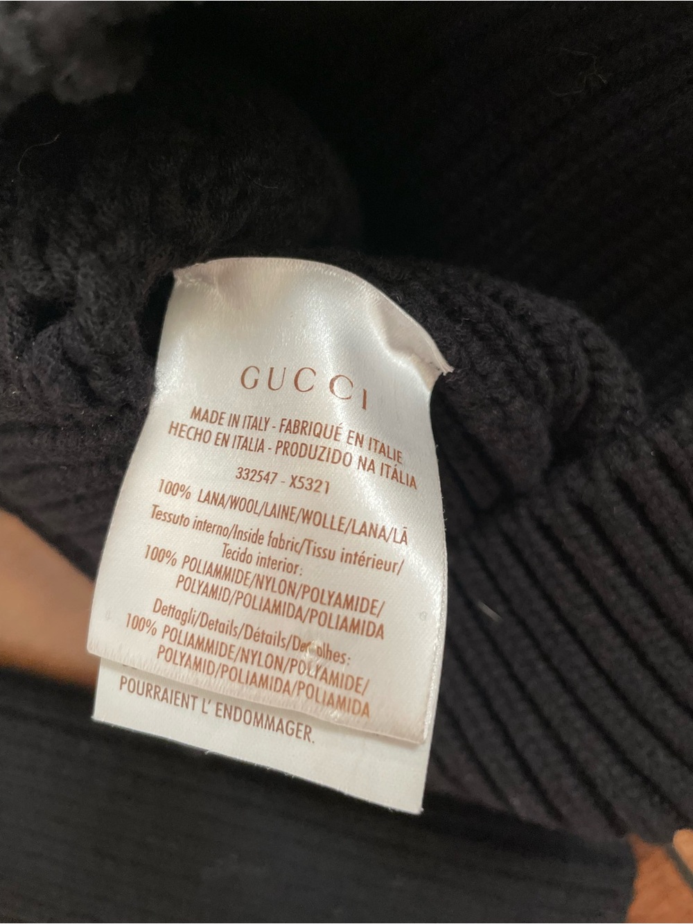 Authentic Gucci Wool Turtleneck Mesh Sweater - Picture 6 of 10